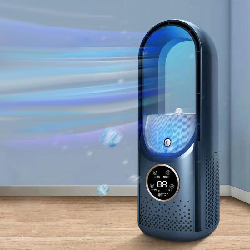 SEDOL Bladeless Portable Air Conditioner Mini USB Evaporative Air Cooler with 6 Wind Speeds and 6H Timer Silent Desktop Cooling Fan for Bedroom Office and Personal Travel