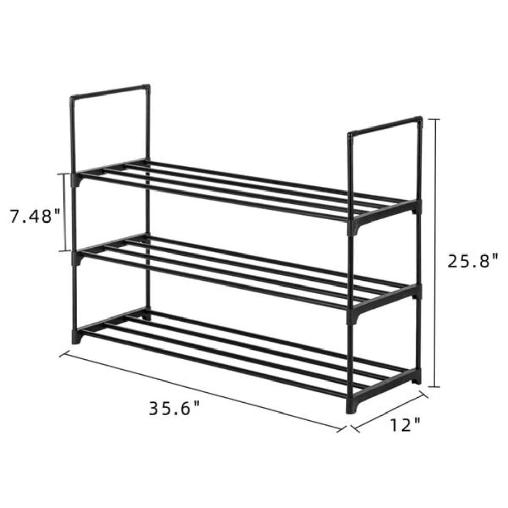 SEDOL 3 Tier Stackable Stainless Steel Shoe Rack Storage
