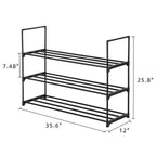 SEDOL 3 Tier Stackable Stainless Steel Shoe Rack Storage