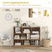 3-Tier Wooden Cube Bookcase with 8 Compartments