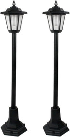 SEDOL 2-Pack Solar Powered Lamp Post Lights 83cm Victorian Style Outdoor Garden Lanterns Automatic Dusk-to-Dawn LED Pathway Lights for Driveway Patio and Borders