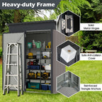 All-Weather Outdoor Storage Shed – Waterproof Garden Utility Cabinet with Sloping Roof