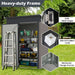 All-Weather Outdoor Storage Shed – Waterproof Garden Utility Cabinet with Sloping Roof