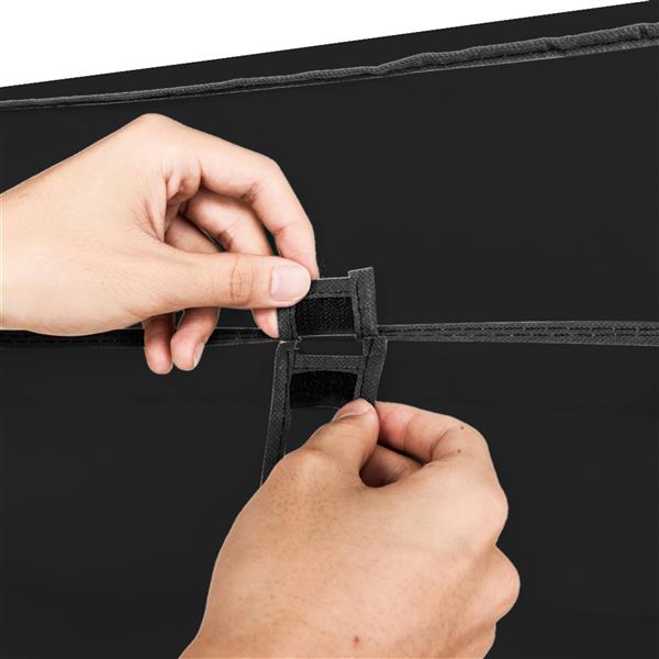 67" Portable Clothes Wardrobe – Fabric Closet with Hanging Rod (Black)