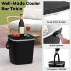 Portable Cooler Side Table – 3-in-1 Ice Chest, Side Table & Bottle Opener Unit