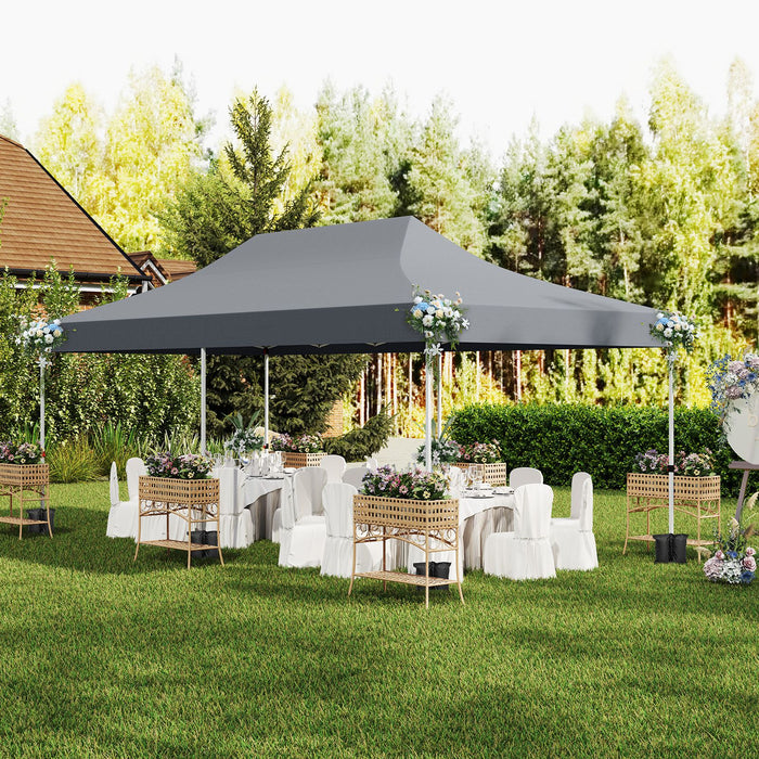 Pop-Up Canopy Gazebo Tent with 6 Removable Sidewalls & Carry Bag