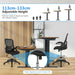 Mesh Drafting Chair with Flip-Up Armrests and Mid-Back Padded
