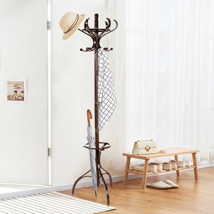 Wooden Coat and Hat Stand