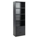 6-Tier Modern Wooden Bookshelf with 4 Open Shelves and 2 Drawers