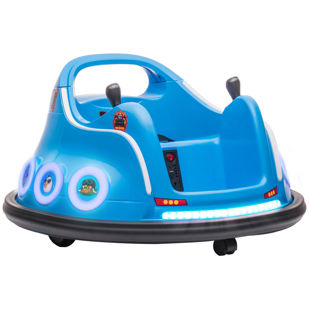 SEDOL Licensed Angry Birds 12V Kids Bumper Car with Dual Joysticks 360° Spin Waltz Car Parental Remote Control and Integrated USB Multimedia System