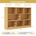 3-Tier Wooden Cube Bookcase with 8 Compartments