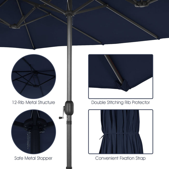 4.5m Double-Sided Outdoor Garden Parasol