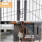120 CM 8-Panel Height Anti-Rust Pet Playpen with Lockable Gate