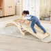 3-in-1 Wooden Climber Arch with Ramp & Rocker – Indoor Toddler Playset