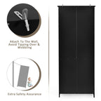 Wooden Tall Bookcase with 3-Tier Storage Cabinet