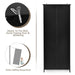 Wooden Tall Bookcase with 3-Tier Storage Cabinet