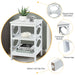 3-Tier Bedside Table with Storage Shelves for Living Room Bedroom
