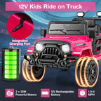 SEDOL 12V High-Performance Kids Ride-On Truck with Parental Remote Control Dual 35W Motors All-Terrain Traction and Wireless Bluetooth Music Player