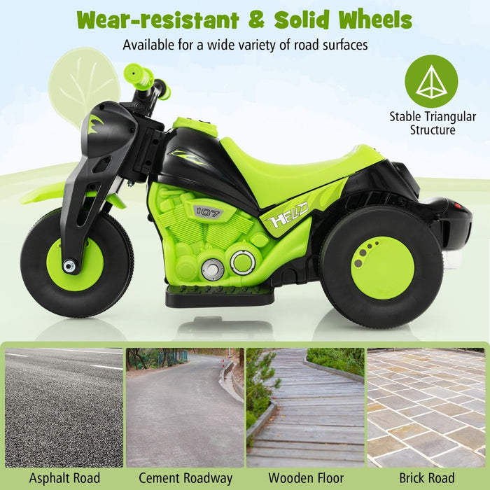 6V Kids Electric Motorcycle – Bubble Maker, Music & LED Headlights