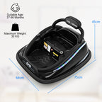 SEDOL 12V High-Performance Kids Bumper Car with 360° Zero-Turn Dual Joysticks 30m Parental Remote Override and Shock-Absorbing Elastic Bumper