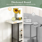 2-Tier Faux Marble Console Table for Entryway Living Room Bedroom
