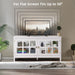 Modern Wooden TV Stand with Tempered Glass Doors for Tvs up to 50''