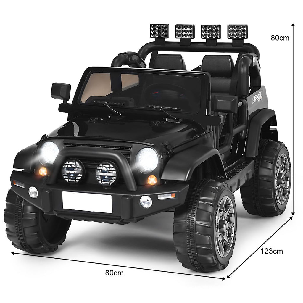SEDOL 2-Seater 12V Electric Kids Ride-On Truck with Dual Storage Compartments Parental Remote Control High-Capacity 7Ah Battery and All-Terrain Spring Suspension – 50kg Limit