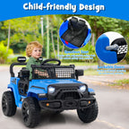 SEDOL 12V Electric Ride-On Truck for Kids with Parental Remote Control Dual 25W Motors All-Terrain Shock Absorbers LED Headlights and Soft-Start Safety System