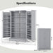 2-Door Pantry Cabinet with 6 Adjustable Shelves