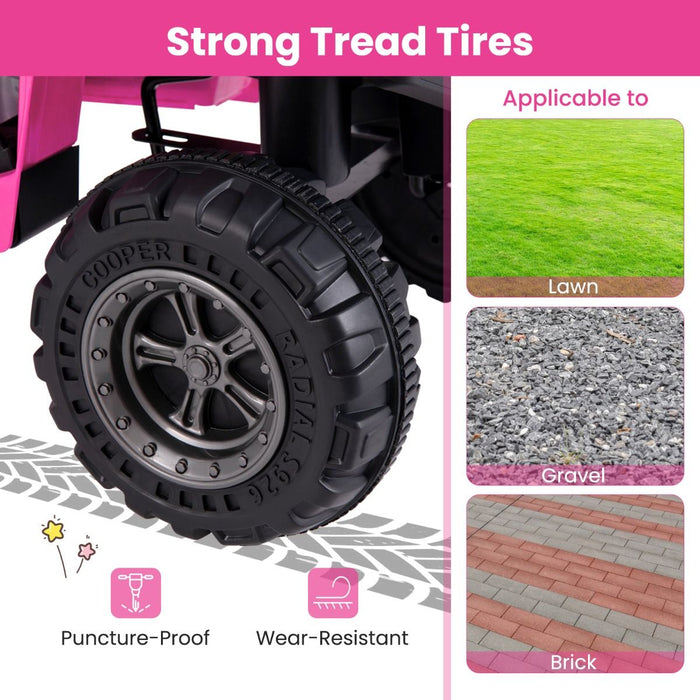 6V Kids Quad Ride-On – One-Button Start ATV with Tread Tires & MP3 Player