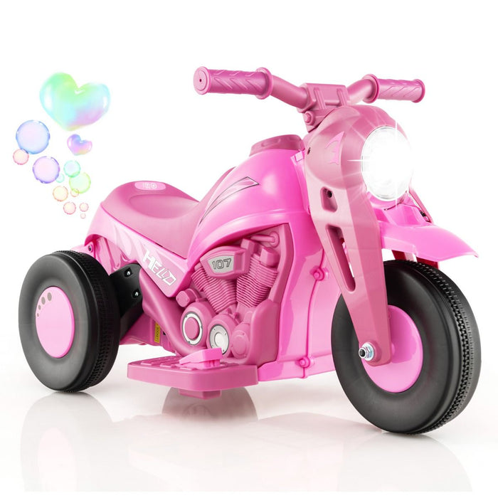 6V Kids Electric Motorcycle – Bubble Maker, Music & LED Headlights