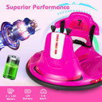 SEDOL 12V High-Performance Kids Bumper Car with 360° Zero-Turn Dual Joysticks Parental Remote Control LED Surround Lighting and Integrated USB/Story Hub