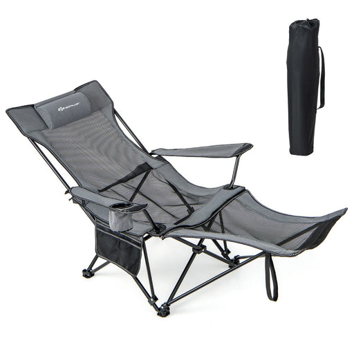 Camping Lounge Chair with Detachable Footrest