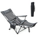 Camping Lounge Chair with Detachable Footrest