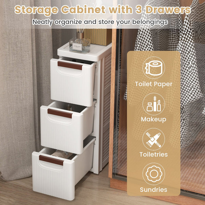 3/4/5-Drawer Narrow Storage Cabinet for Small Space