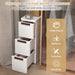 3/4/5-Drawer Narrow Storage Cabinet for Small Space