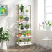 5-Tier Ladder Shelf with Steel Frame for Living Room Bedroom Office
