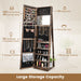 3-In-1 Mirrored Jewellery Armoire with Display Shelves