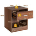 2-Tier Nightstand with Drawer and Open Component