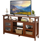 Living Room Console Table for Tvs with Wooden Fireplace and 2 Cabinets