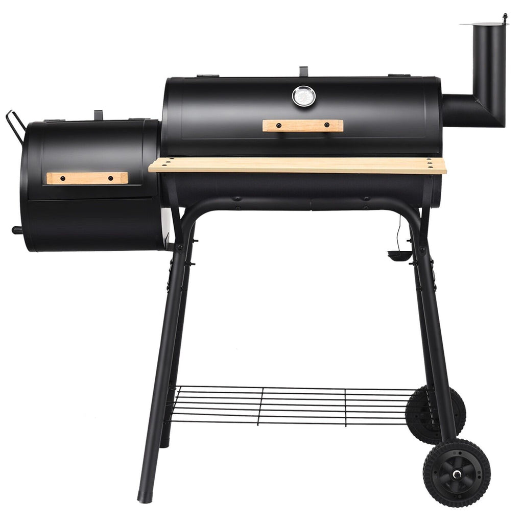 Outdoor Charcoal BBQ Grill & Smoker