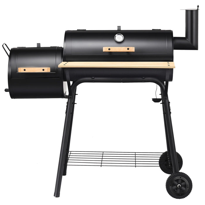 Outdoor Charcoal BBQ Grill & Smoker