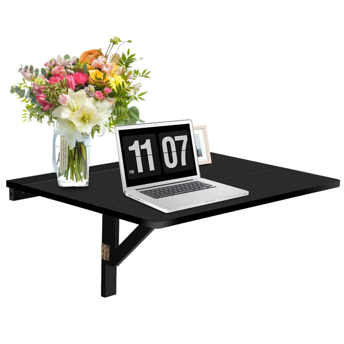 80 X 60 Cm Wall Mounted Folding Table Drop-Leaf Floating Writing Desk