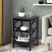 3-Tier Bedside Table with Storage Shelves for Living Room Bedroom