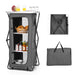 3-Tier Folding Camping Storage Cabinet with Side Pockets and Carry Bag