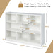 3-Tier Wooden Cube Bookcase with 8 Compartments