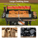 Charcoal Barbecue Grill with Wind Guard & Seasoning Racks