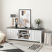 TV Stand with 2 Doors and Storage Shelves for Tvs up to 65 Inches