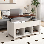Rising Center Table with Lift Top Hidden Compartment