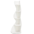 SEDOL Corner Shelf 5-Tier Modern Wall Bookshelf Stylish Tall Corner Storage Rack Small White Bookcase Plant Stand for Living Room Bedroom Office Space Saving